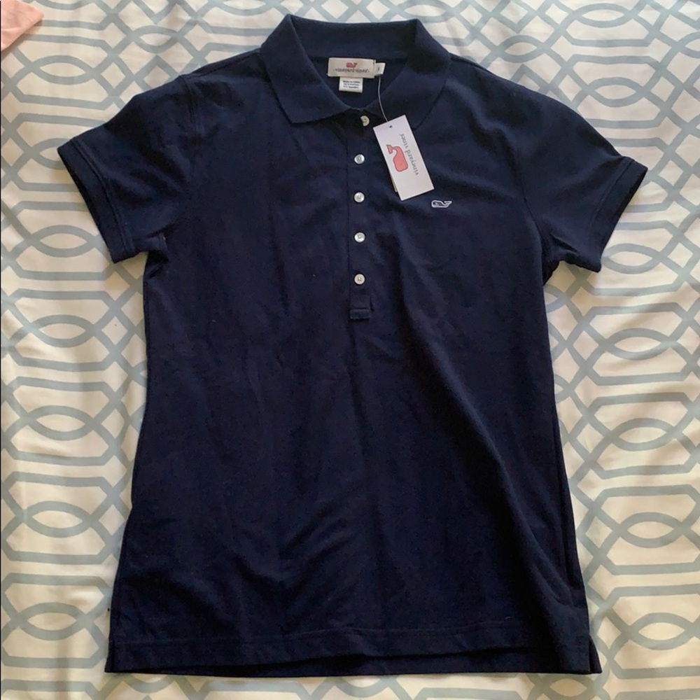 vineyard vines navy polo